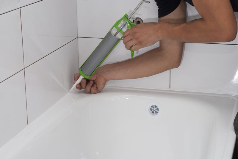 Close-up of Bathtub Sealing